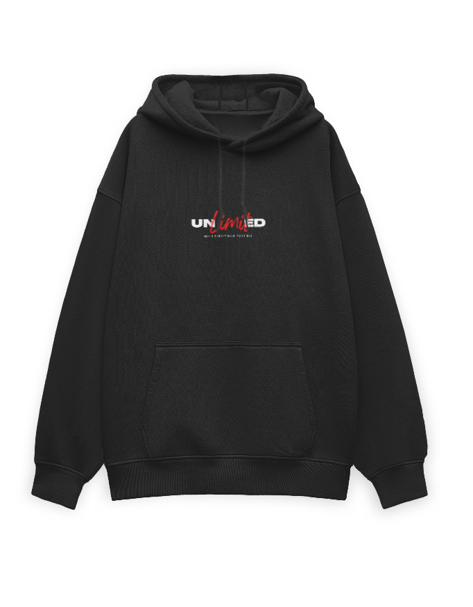 UNLIMITED Heavyweight Mens Hoodie | 100% Premium 400 GSM Cotton - Image 3