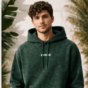 EVOKE Your Inner Icon | Heavyweight Comfort, Streetwear Soul | 300 GSM Acid Wash Men' Hoodie