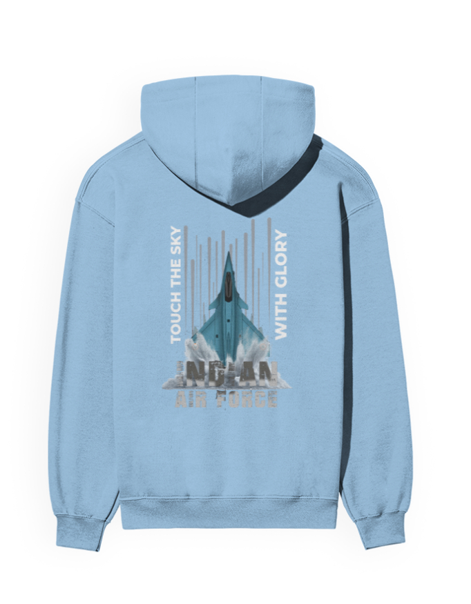 Back Side premium Baby Blue colour hoodie