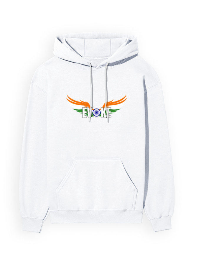 Front Side premium white colour hoodie