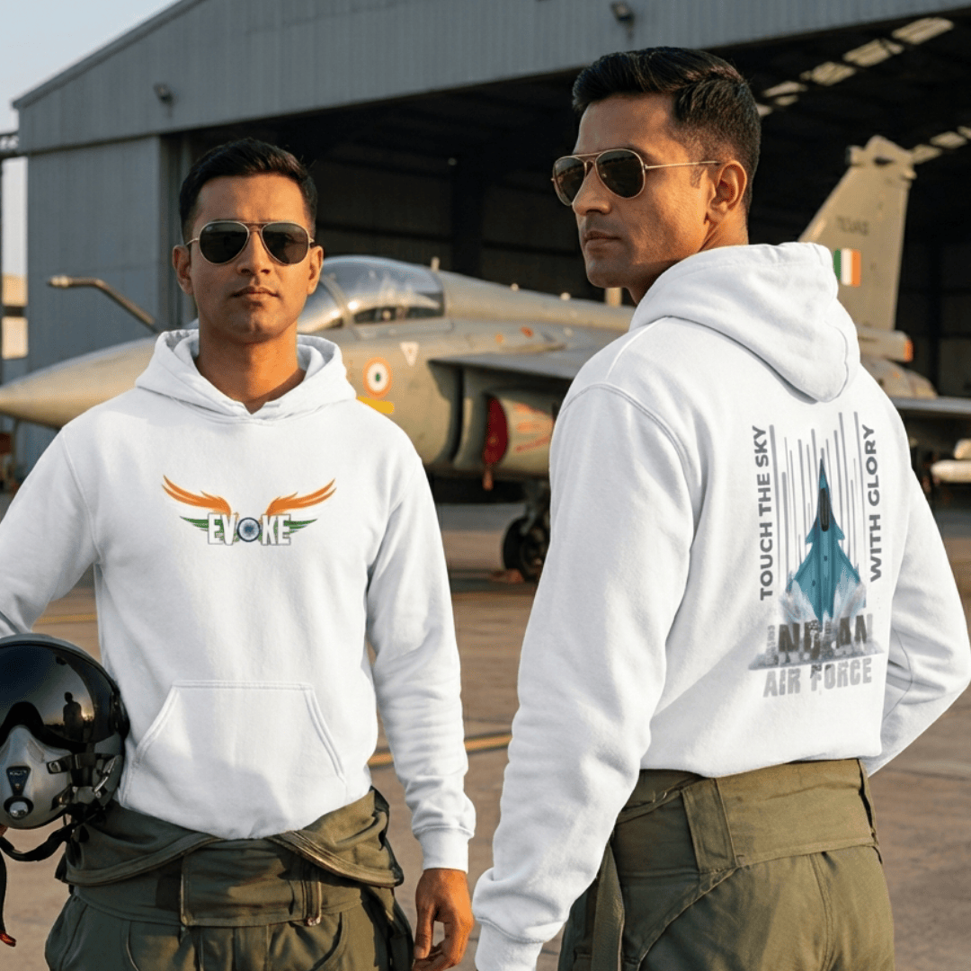 Wear Your Pride "Touch The Sky With Glory" | Indian Air Force Inspired Heavyweight 300GSM Hoodie