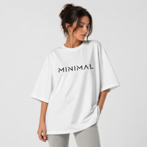 Boldly Minimal. Effortlessly You. | Women’s Oversized "MINIMAL" Graphic Tee