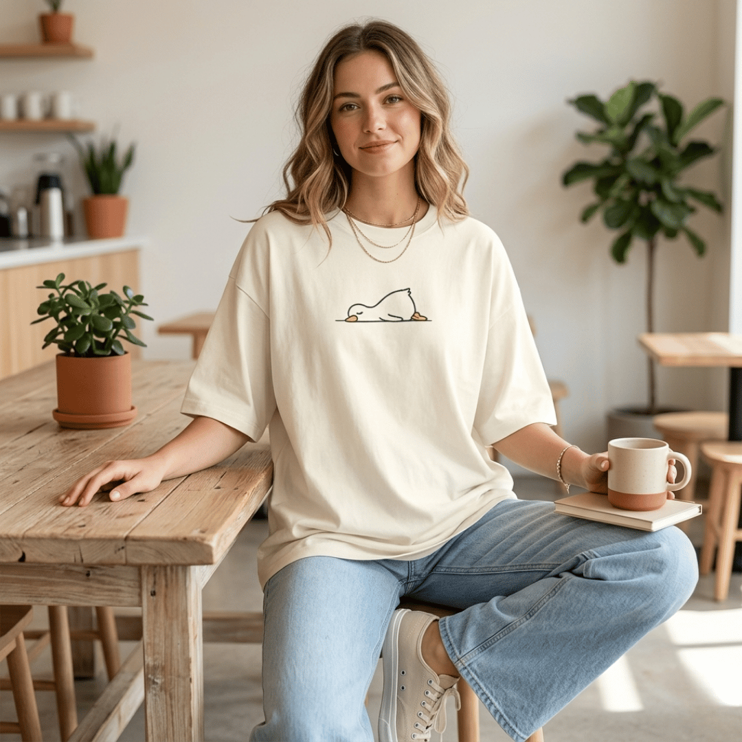 Lazy Duck Oversized T-Shirt For Women